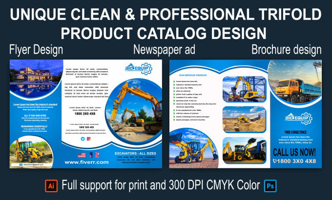 Gig Preview - Design trifold, product catalog, newspaper ad, flyer, brochure for your business