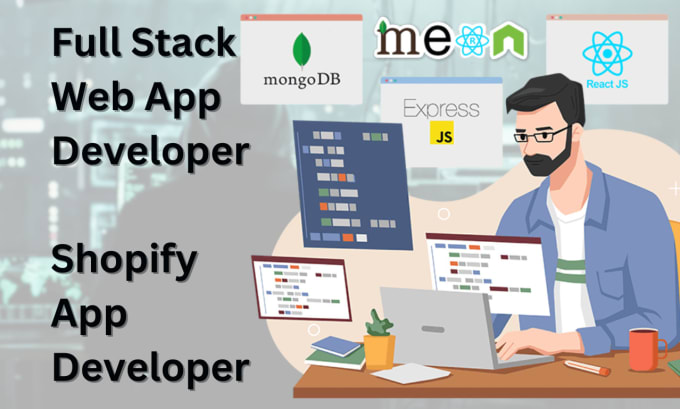 Gig Preview - Be full stack web app developer shopify app developer react node mongodb mysql