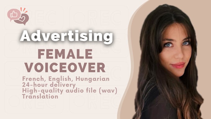 Gig Preview - Record a female commercial voiceover