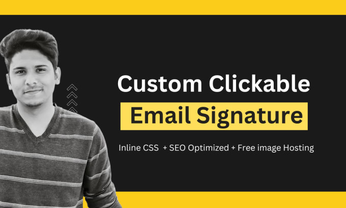 Gig Preview - Design fully clickable custom email signature in HTML