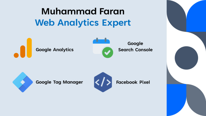 Gig Preview - Setup and track google analytics, facebook pixel, GTM, search console