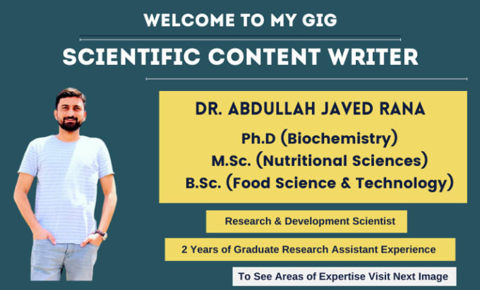 Gig Preview - Assist you in scientific content writing