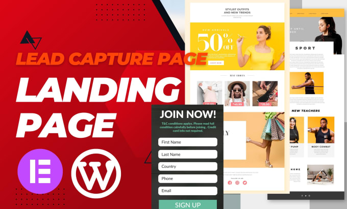 Gig Preview - Design wordpress landing page, lead capture page, one page website