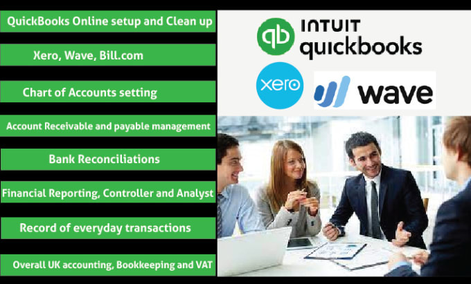 Gig Preview - Do quickbooks set up, clean up, and be your UK accountant, UK vat expert