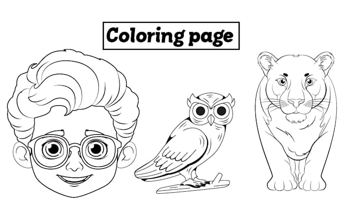 Gig Preview - Draw coloring book pages for children and adults