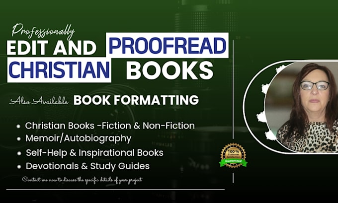 Gig Preview - Do christian book editing and proofreading, be your book editor