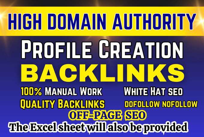 Bestseller - create 200 high domain authority profile backlinks, white hat SEO