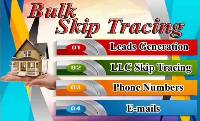 Gig Preview - Do real estate bulk skip tracing and llc skip tracing