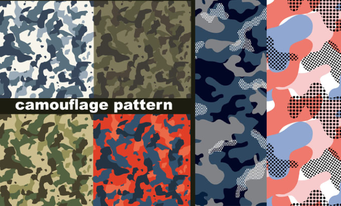 Gig Preview - Design and redesign camouflage seamless pattern for you