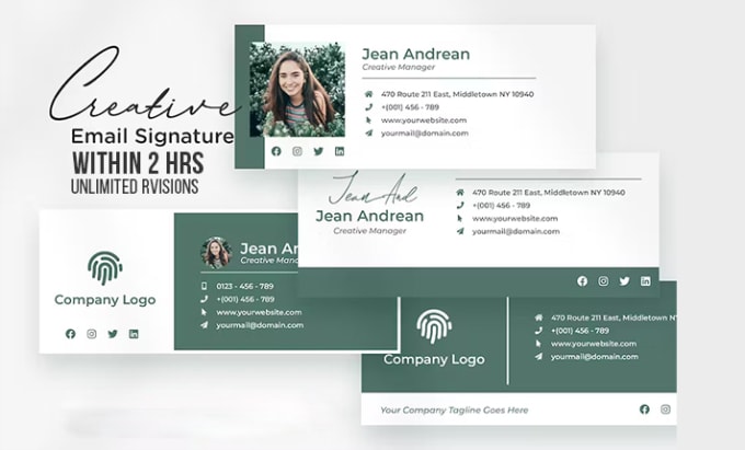 Gig Preview - Design clickable HTML email signature and email banner for real estate