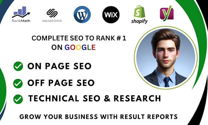 Gig Preview - Do complete website seo optimization on wordpress, wix, shopify and squarespace