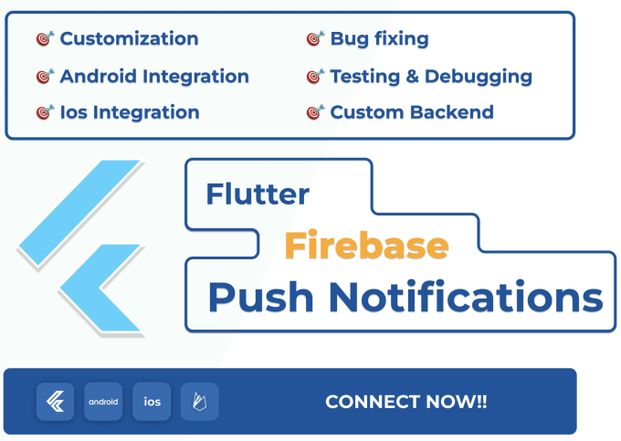 Gig Preview - Do your push notification in IOS and anroid with flutter