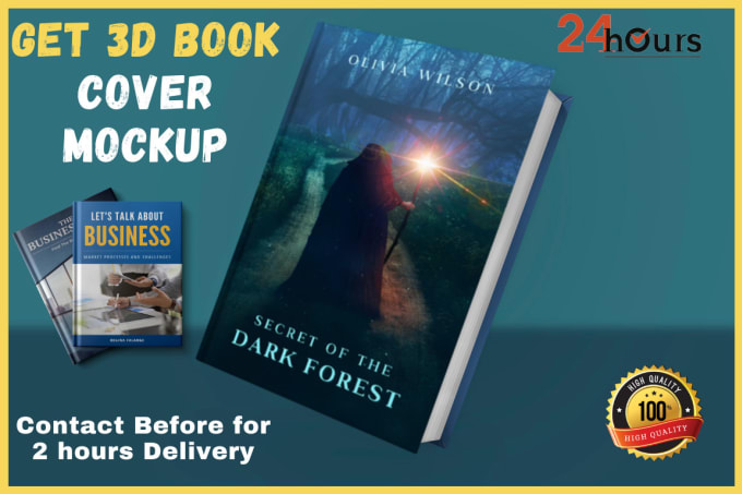 Gig Preview - Do realistic 3d book cover, ebook cover mockup in 2 hours