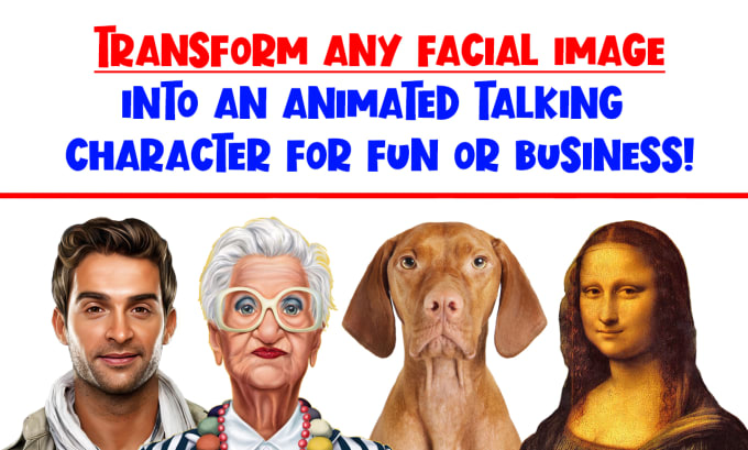 Gig Preview - Animate any facial image into a talking character video