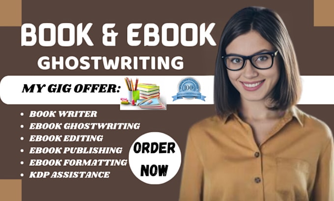 Gig Preview - Ghostwrite 30,000 words ebook, book writer ebook ghostwriting ebook editing