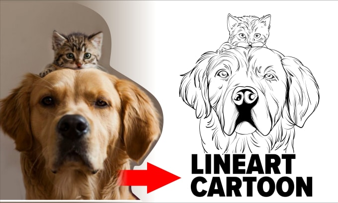 Bestseller - draw a pet, which you love into a cartoon vector