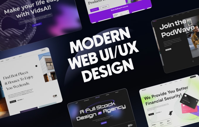 Gig Preview - Do web ui ux design, figma UI UX design for website, responsive website ui