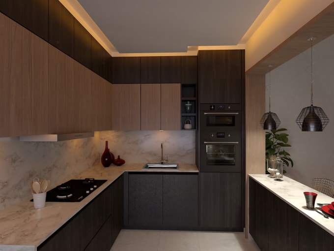 Gig Preview - Design interior of kitchen remodeling and  renovation