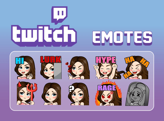 Gig Preview - Create emoji for twitch, discord emotes, kick vtuber emotes