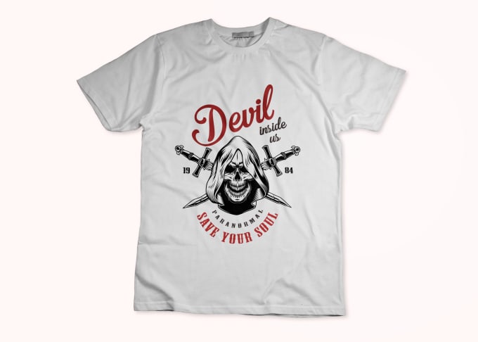 Gig Preview - Make illustration retro vintage tshirt and skull logo design