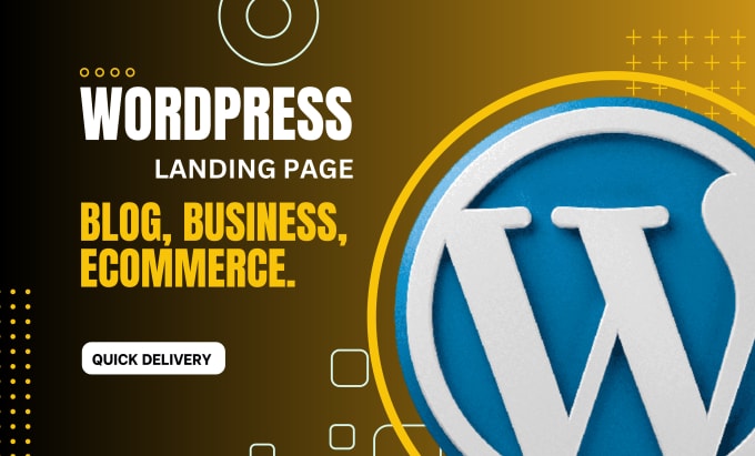 Gig Preview - Design responsive wordpress blog, business landing page