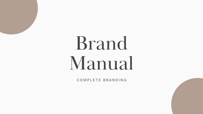 Gig Preview - Create a brand manual