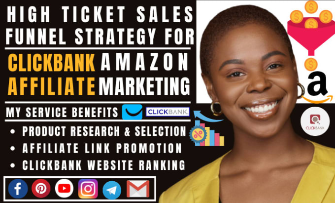 Gig Preview - High ticket clickbank affiliate website affiliate marketing for automated sales