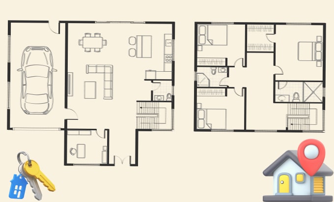 Gig Preview - Create architectural 2d floor plans and renderings