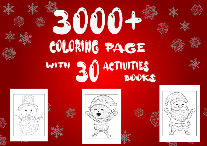 Gig Preview - Do 3000 christmas coloring pages with fast delivery