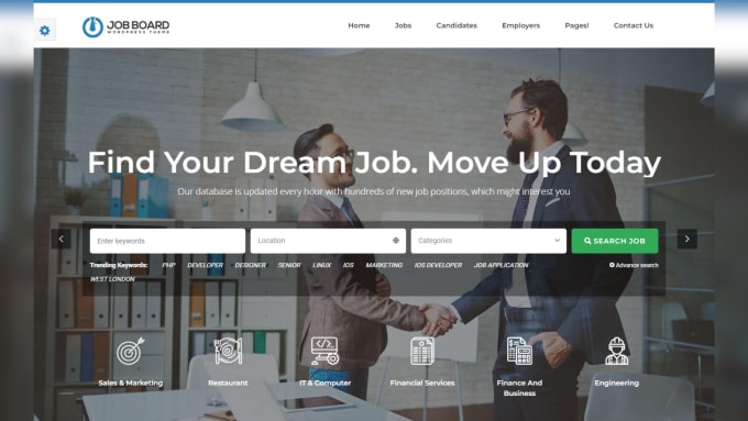 Gig Preview - Recruitment website, job board website, staffing website, agency