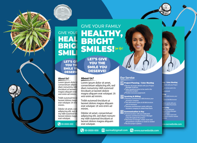 Gig Preview - Design professional one pager marketing flyer medical flyer