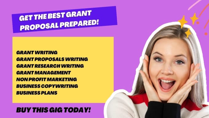 Gig Preview - Grant writers grant research application business grants