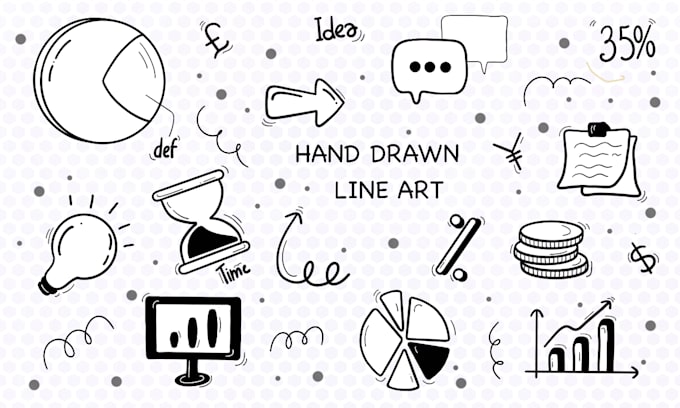 Gig Preview - Draw cartoon line art, doodle icons, illustration