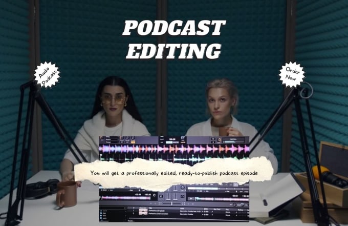 Gig Preview - Edit and master your podcast for your website in 5 dollars, podcast editing