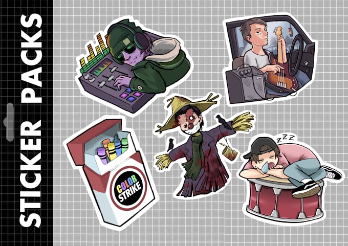 Gig Preview - Create a custom sticker pack design