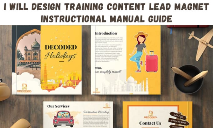 Gig Preview - Design training content lead magnet instructional manual guide