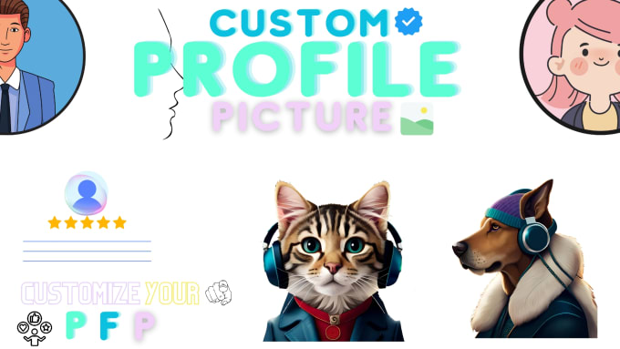 Gig Preview - Customizable profile picture design service