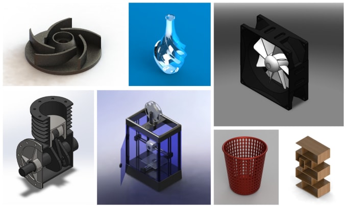 Gig Preview - Design 2d 3d models using solidworks fusion360 inventor