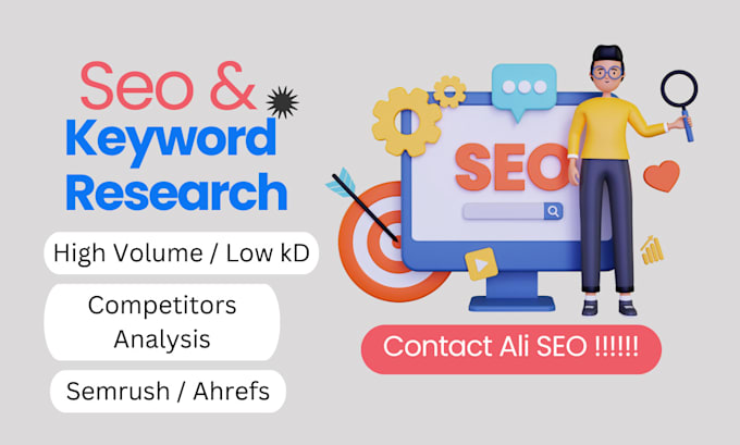 Gig Preview - The best SEO keyword research and competitor analysis