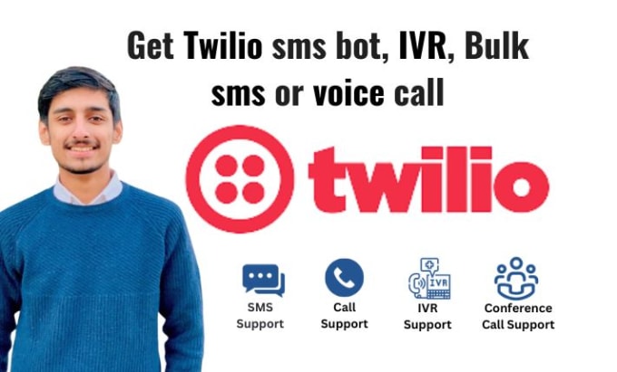 Gig Preview - Build twilio bulk sms, sms bot, autoresponder, voice call, ivr studio