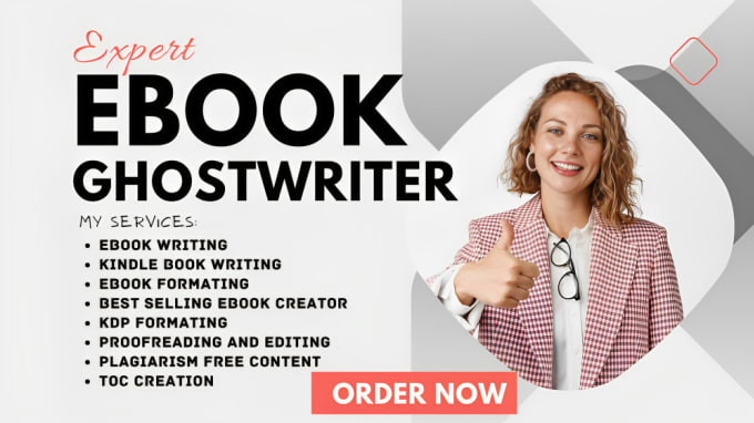 Gig Preview - Ebook writer, ebook writer, ghost book writer, kindle book writer on any topic