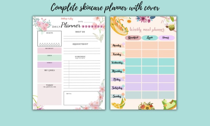 Gig Preview - Design custom planner daily planner weekly planner and journals