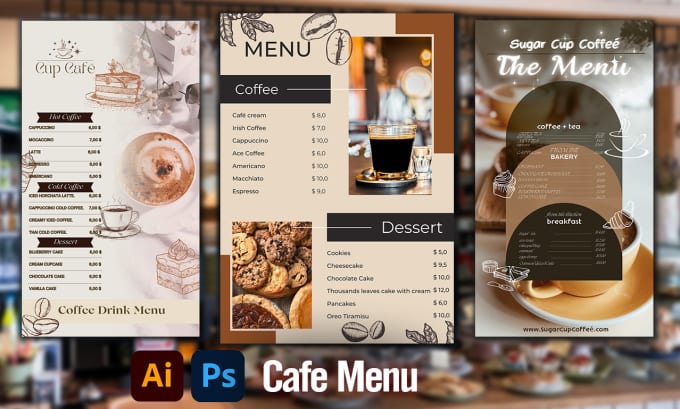 Bestseller - design restaurant digital menu or cafe menu  board displayed