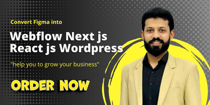 Gig Preview - Convert figma to webflow next js reactjs wordpress