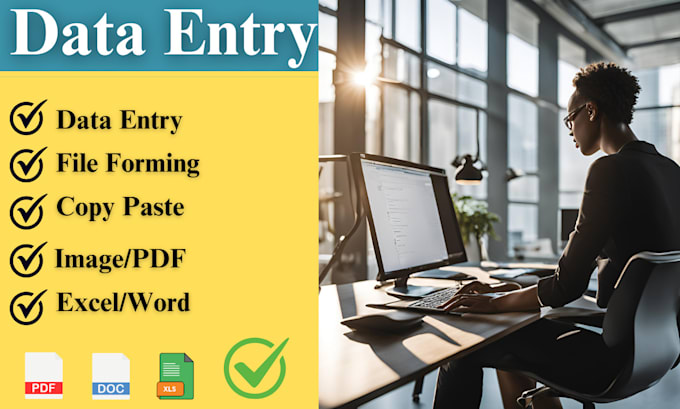 Gig Preview - Do data entry, copy paste, excel data entry, pdf to excel