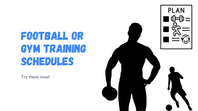 Gig Preview - Create a gym or football training schedule