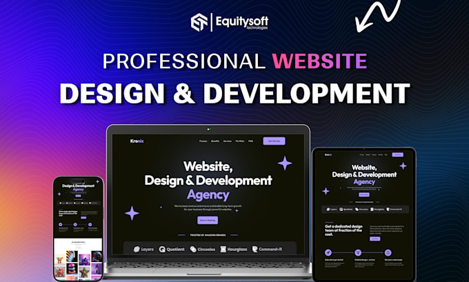 Gig Preview - Our agency will build amazing website design development redesign for your business