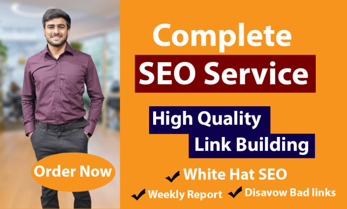 Gig Preview - Complete monthly SEO service website off page s e o backlinks for google ranking