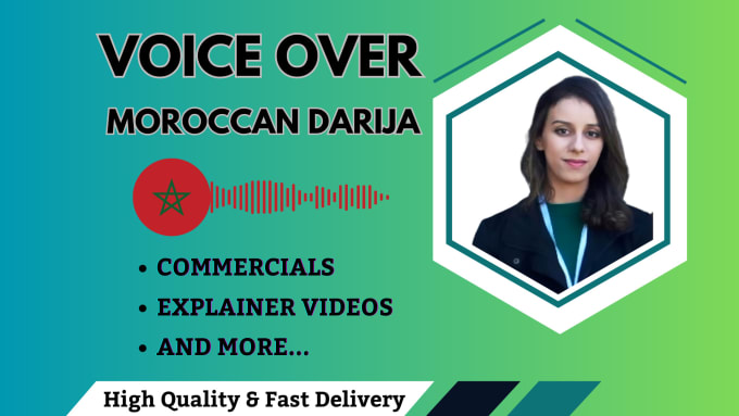 Gig Preview - Record female voiceover in moroccan darija