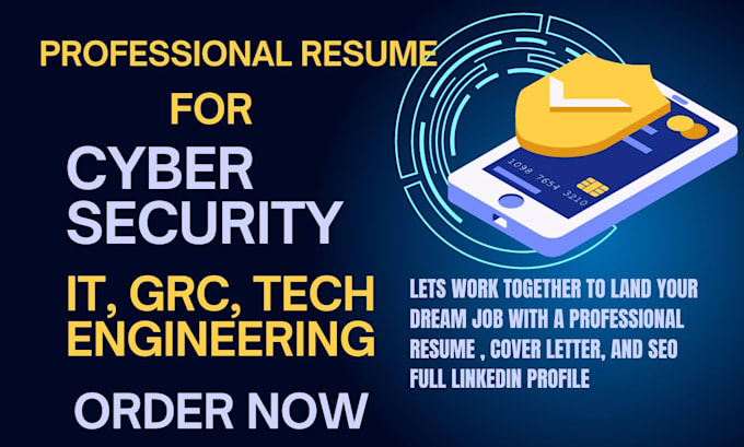 Gig Preview - Do cyber security, data science, grc, compliance, federal job and tech resume